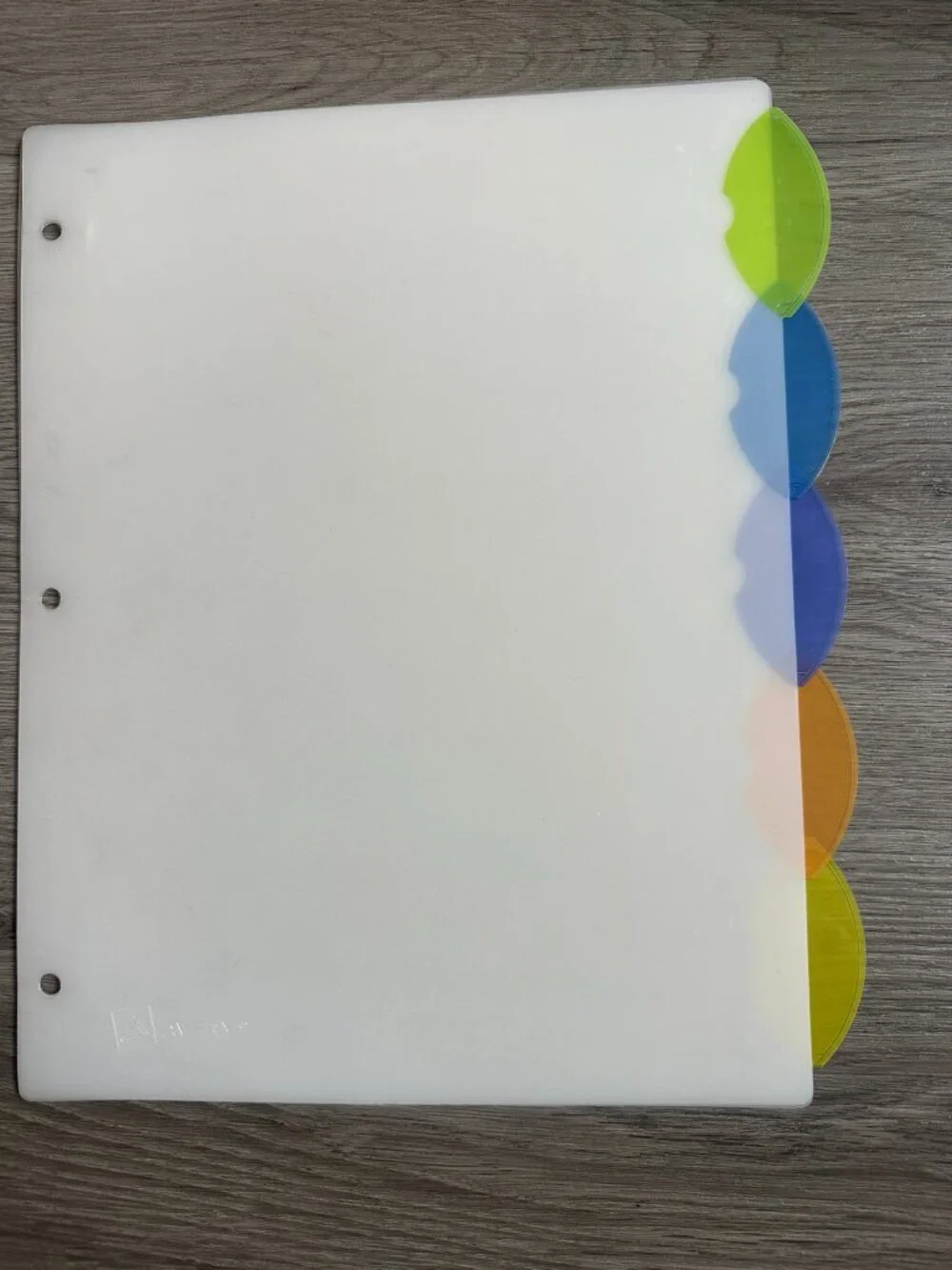 Pack of 2 Avery Insertable Dividers for 3 Hole Binder 8 Tabs & 5 Tab Clear Round